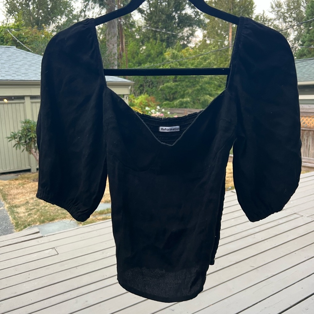 Reformation Corset like top Black Size 2